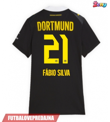 Lacne Ženy Futbalové dres Borussia Dortmund Fabio Silva #21 2026-27 Krátky Rukáv - Preč